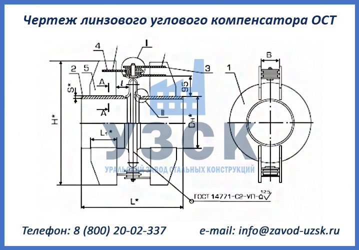 чертеж однолинзового компенсатора